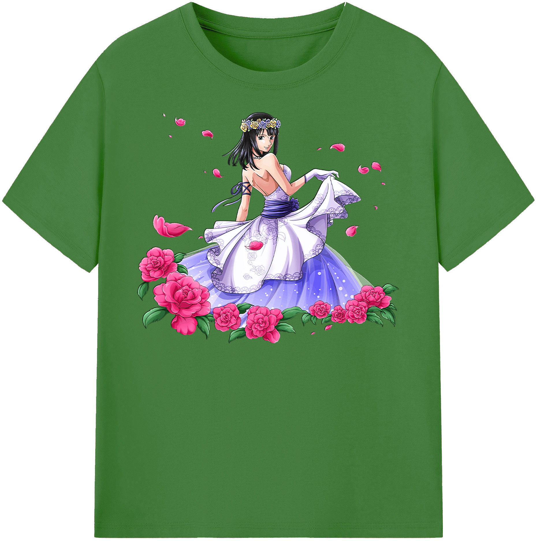 ワンピース ニコ・ロビン ONE PIECE Nico Robin レディースカジュアルプリントTシャツ（綿100％）